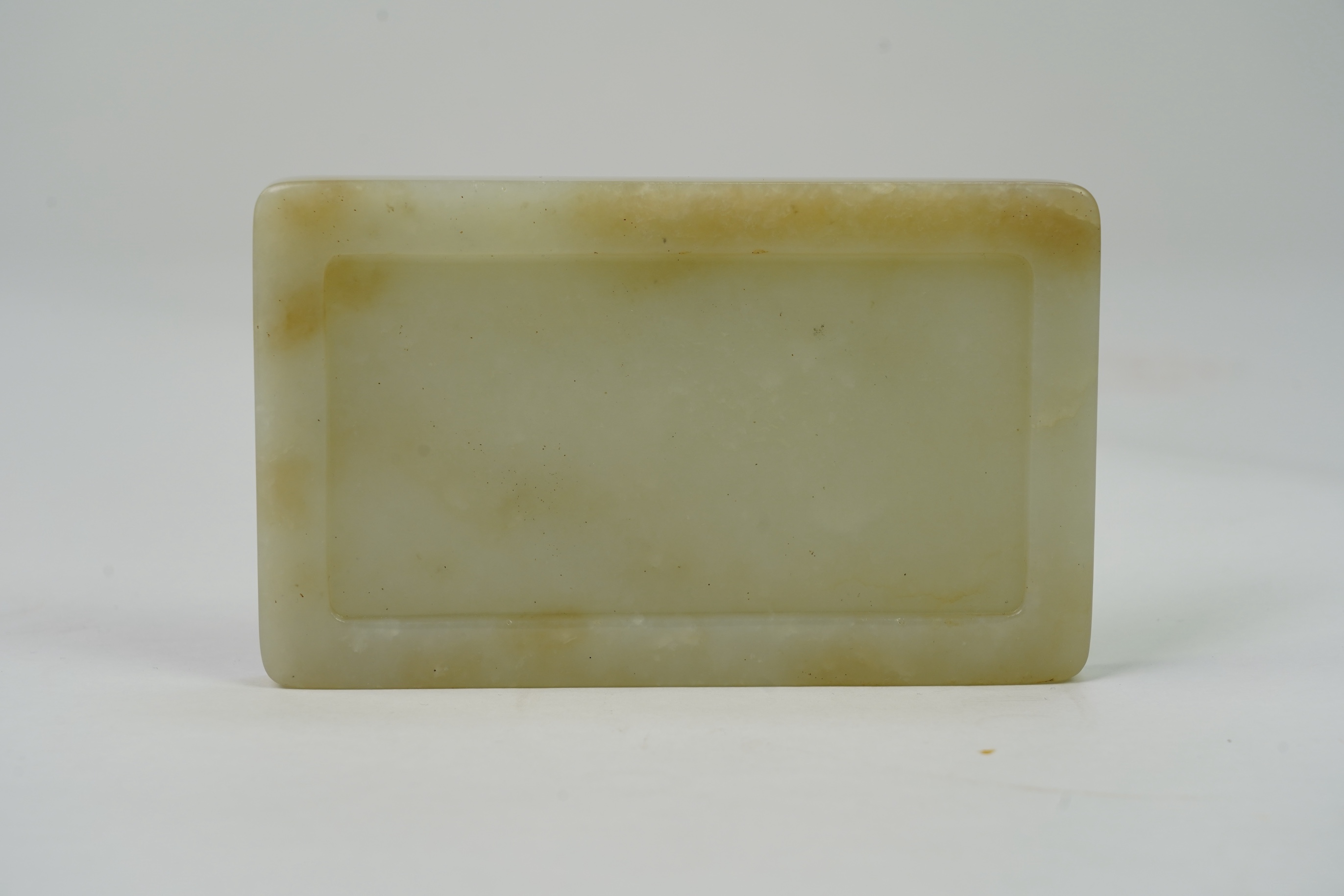 A Chinese archaistic jade rectangular ink-stone